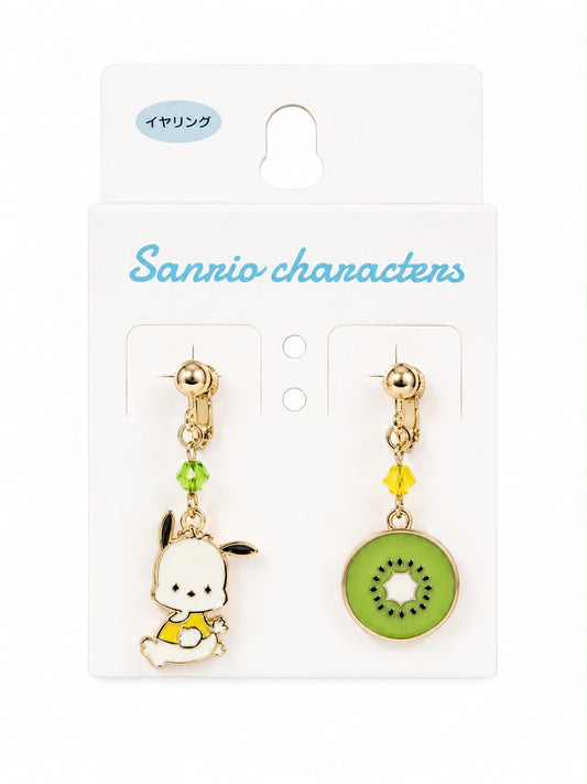 Pochacco &  Kiwi Japanese Sanrio Clip On Earrings