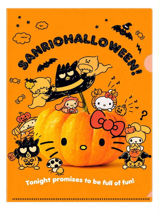 Orange Halloween Japanese Sanrio A4 Document Wallet