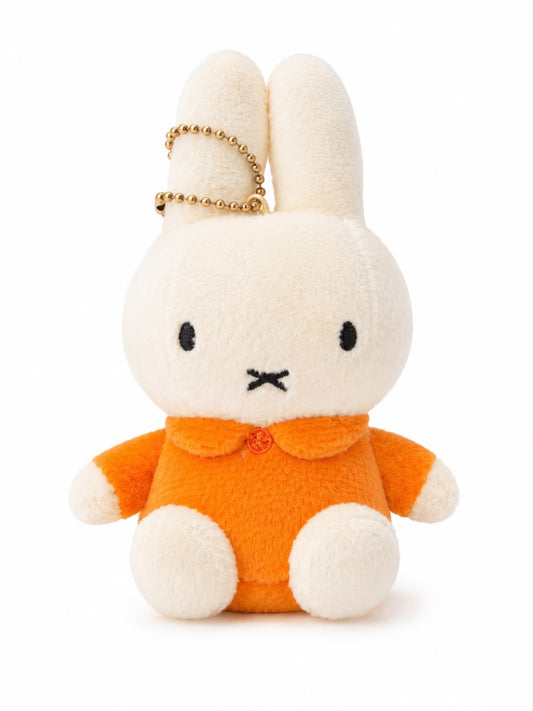 Miffy Orange Sitting Japanese Mini Plush Keychain