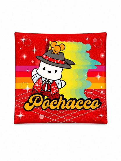 Pochacco Square PVC Button Pouch Japanese Sanrio Keychain