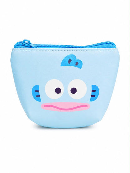 Hangyodon Face Blue Leatherette Coin Purse Japanese Sanrio