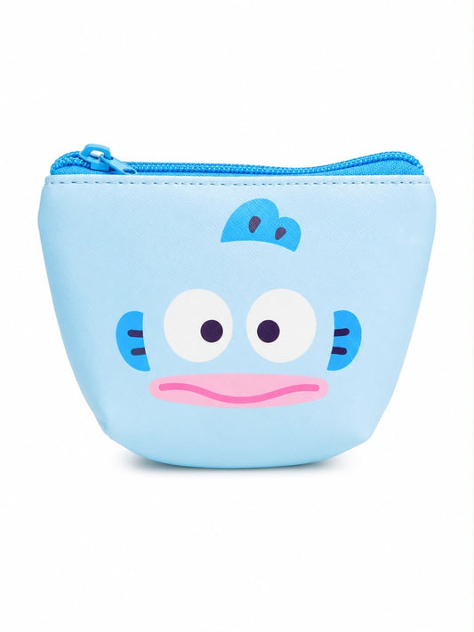 Hangyodon Face Blue Leatherette Coin Purse Japanese Sanrio