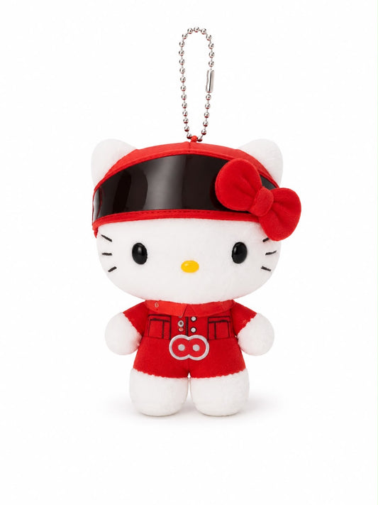 Hello Kitty Red Ranger Japanese Sanrio Plush Keychain