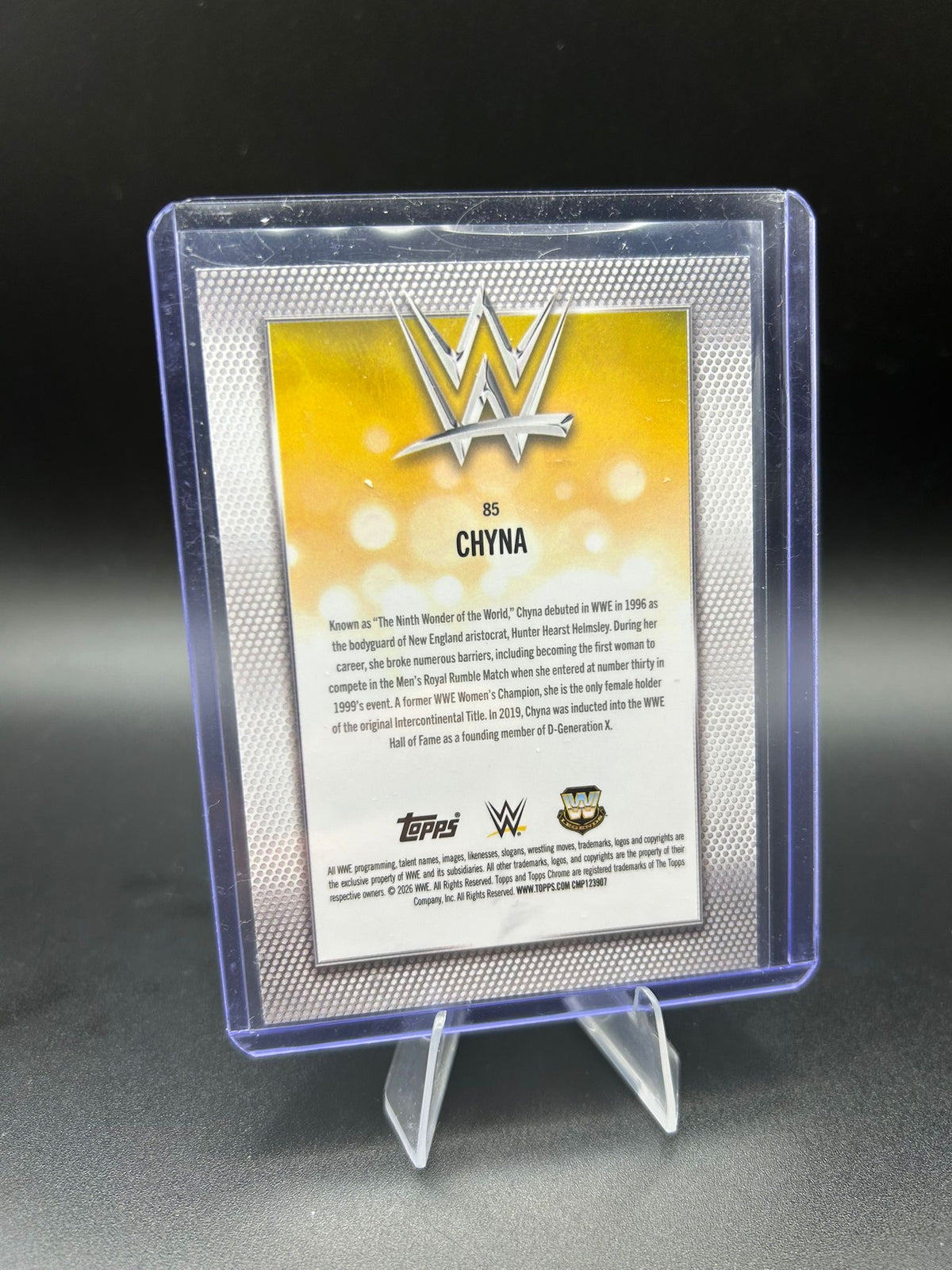 2026 WWE Topps Chrome Chyna /250 Pink Wave