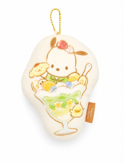Pochacco x PomPomPurin Sundae Padded Japanese Sanrio Plush Keychain