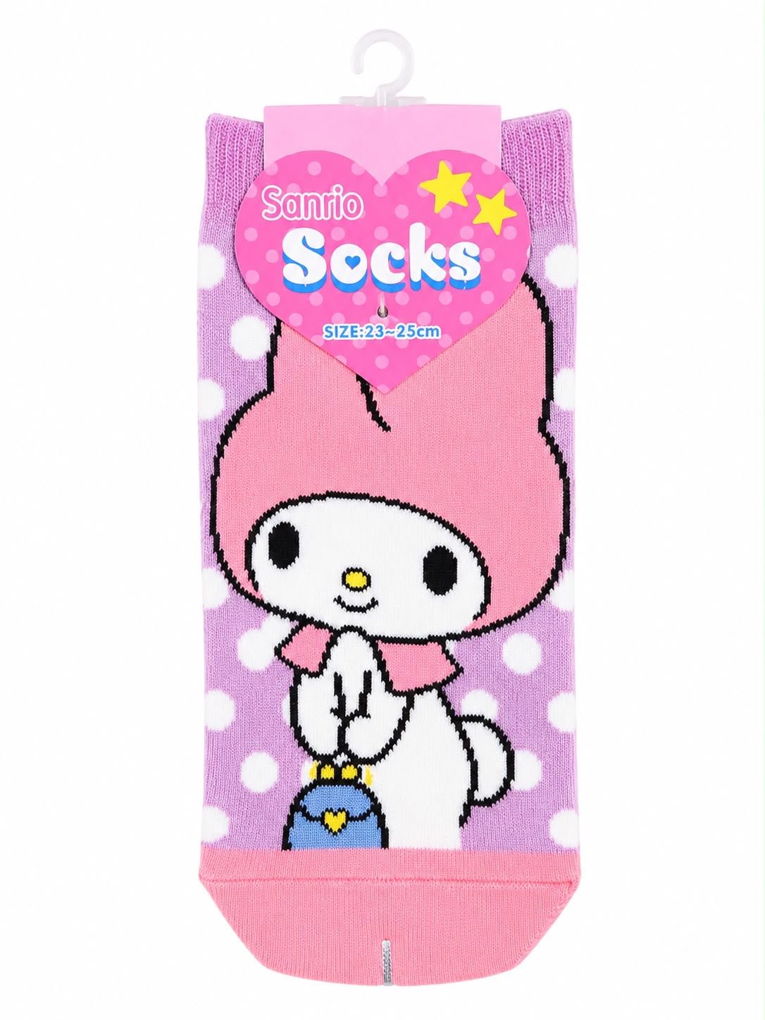 Melody Purple Polka Pink 23-25cm Sanrio Socks