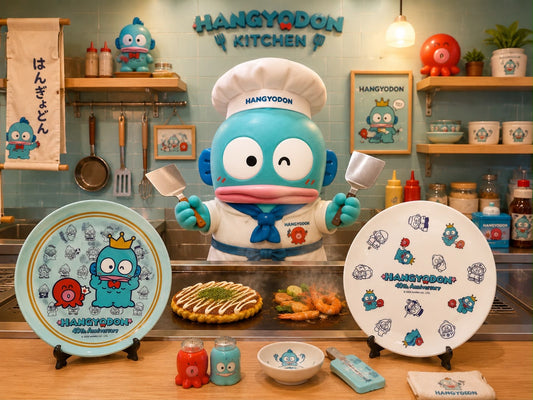 Hangyodon White Melamine Japanese Sanrio Dinner Plate
