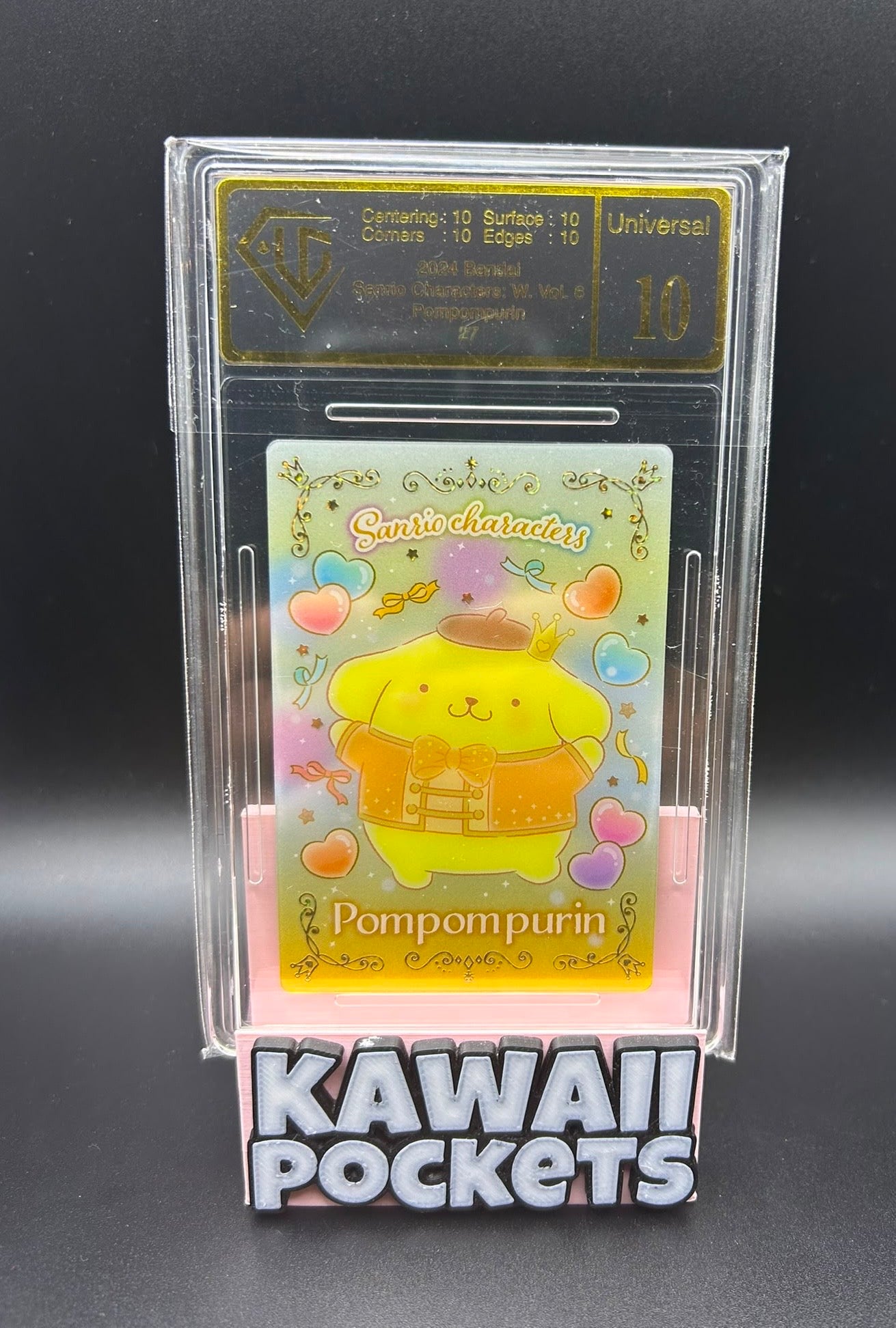 2024 Bandai PomPomPurin Japanese Sanrio Wafer Card Vol.6 | No.27 UGC Graded 10 Slab