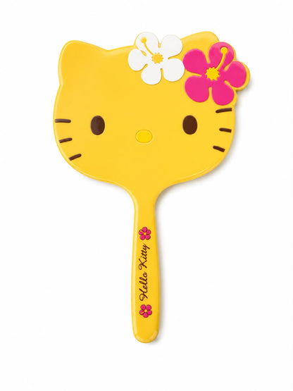 Hello Kitty Yellow Hawaii Japanese Sanrio Handheld Mirror