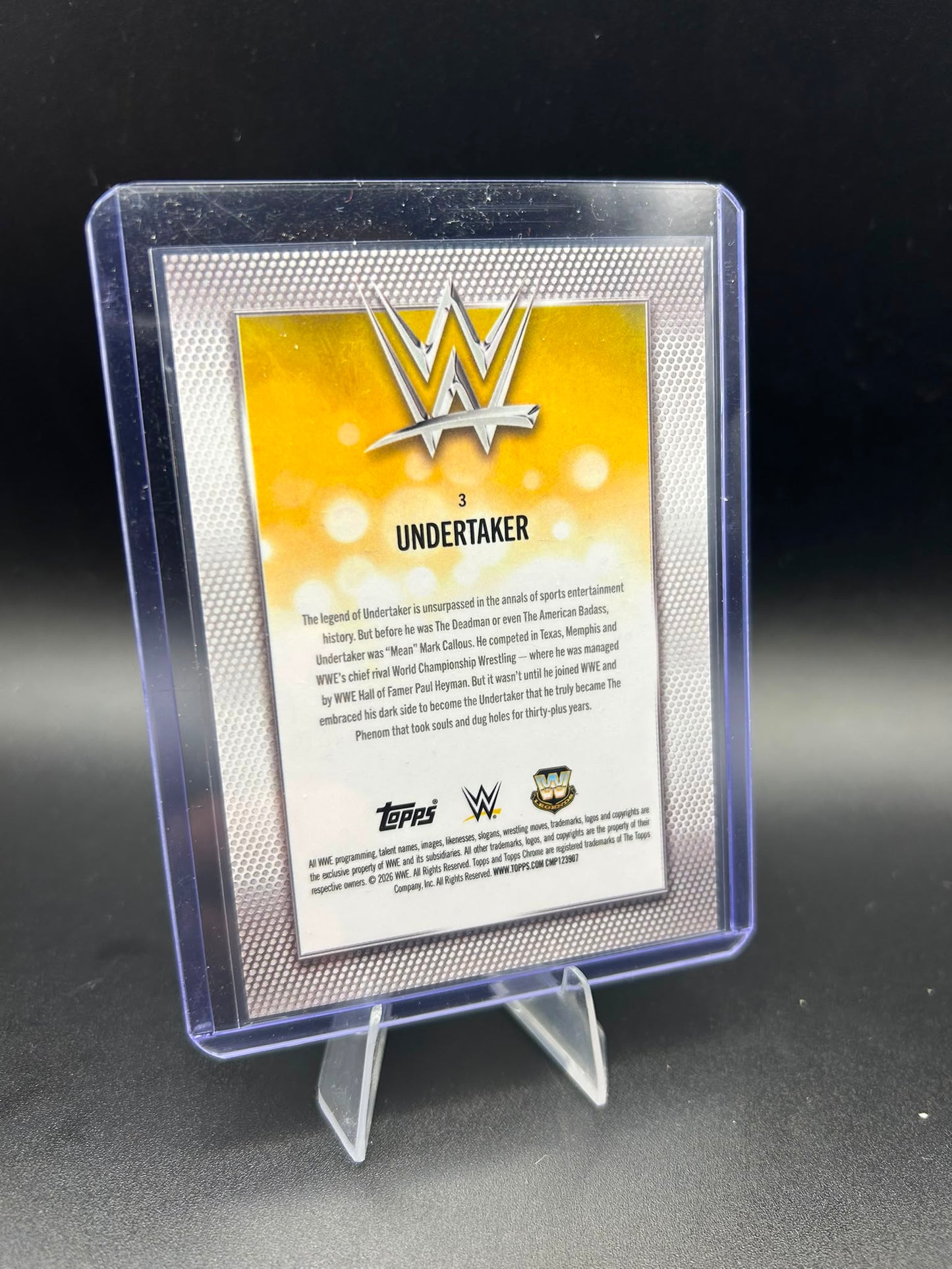 2026 WWE Topps Chrome Logofractor Undertaker /50 Gold