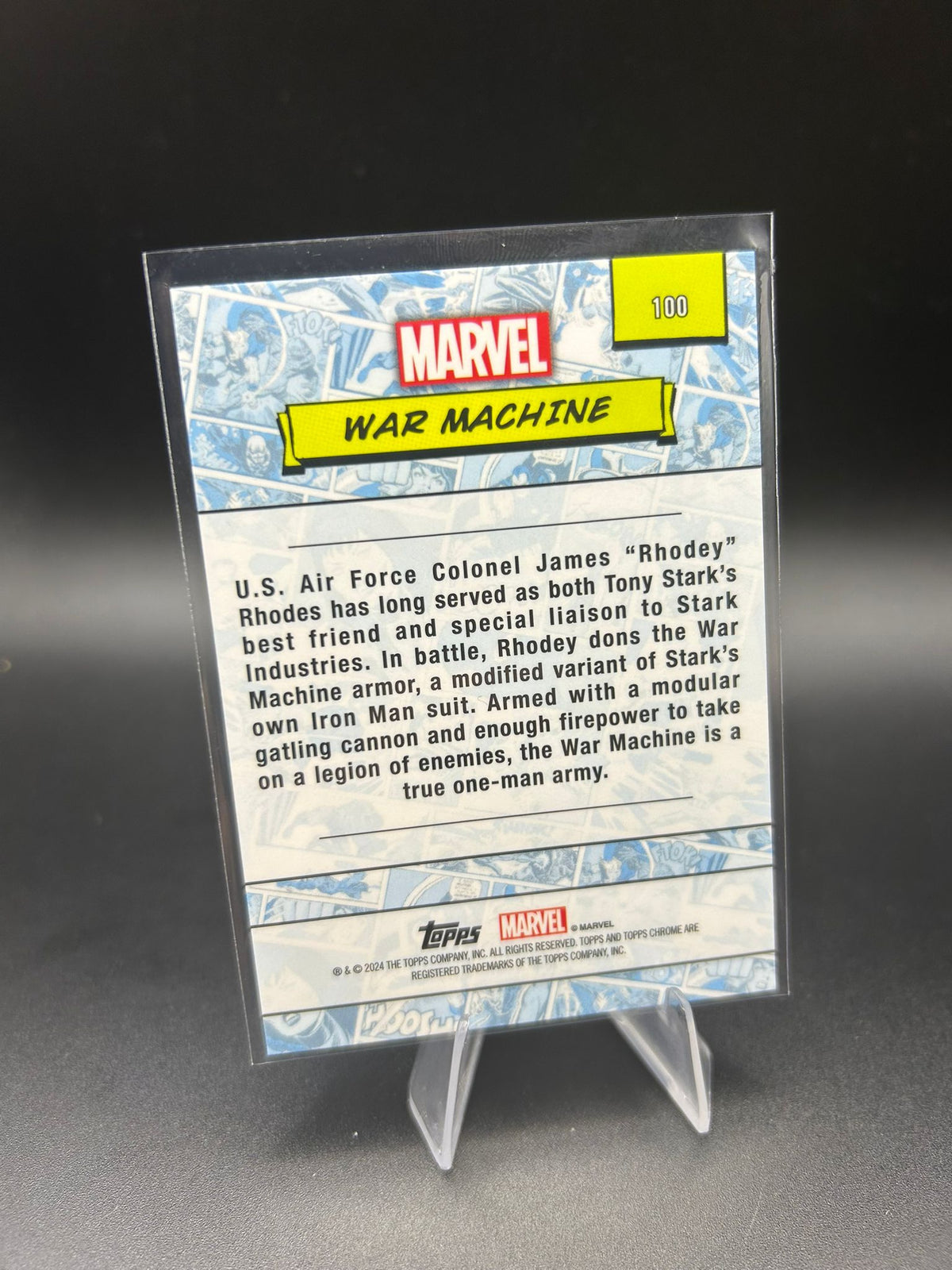 2024 Topps Chrome Marvel War Machine Sapphire Base