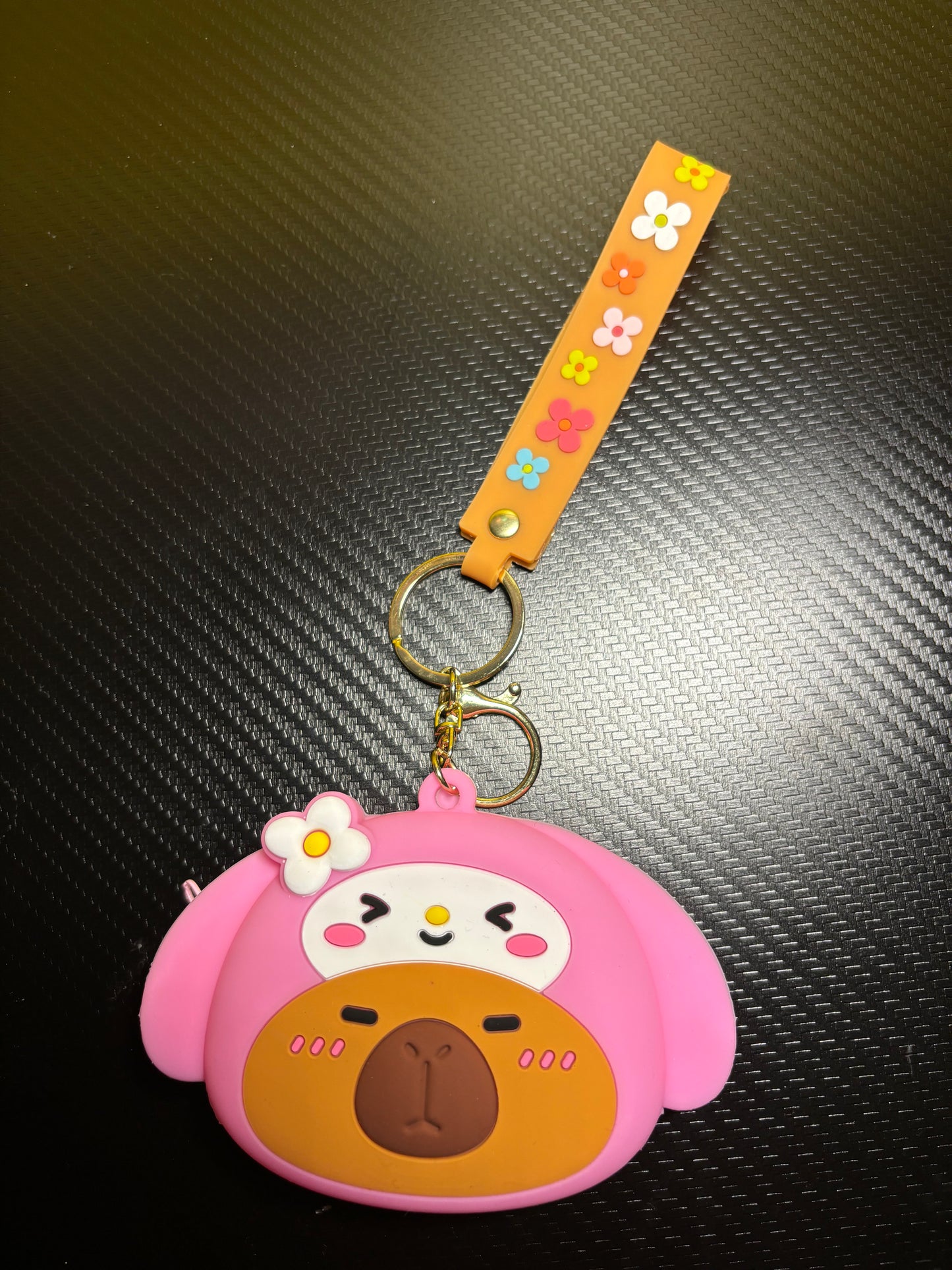 Character Silicone Purse Keychain