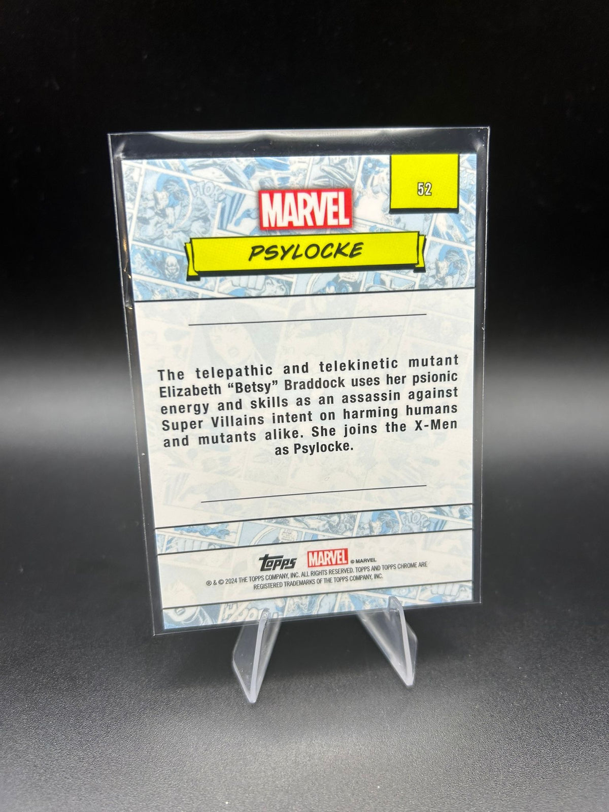 2024 Topps Chrome Marvel Psylocke Sapphire Base