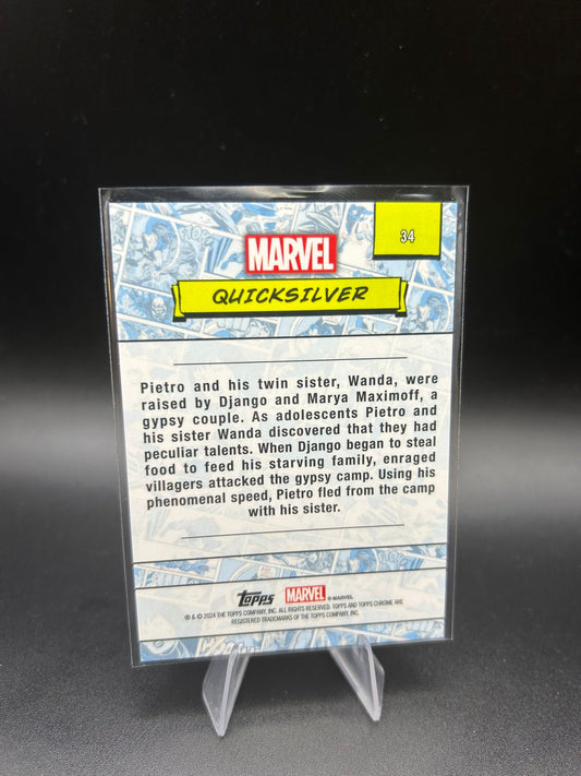 2024 Topps Chrome Marvel Quicksilver Sapphire Base