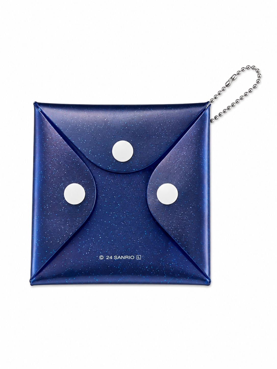 Kuromi Square PVC Button Pouch Japanese Sanrio Keychain