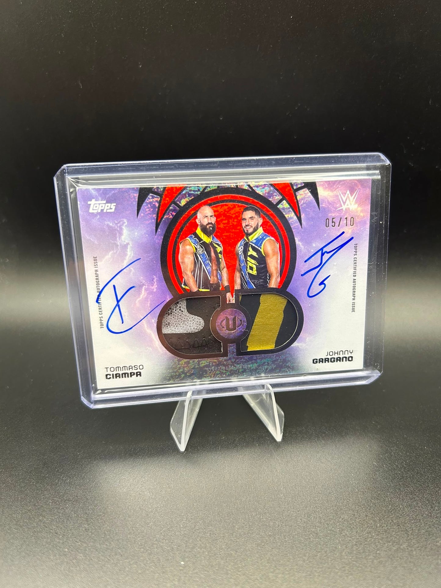 WWE Topps Universe Relic Dual Auto Ciampa Gargano /10