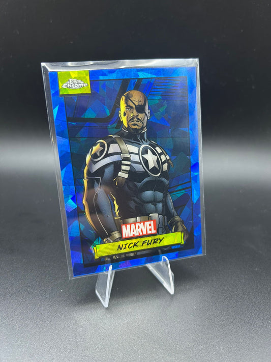 2024 Topps Chrome Marvel Nick Fury Sapphire Base