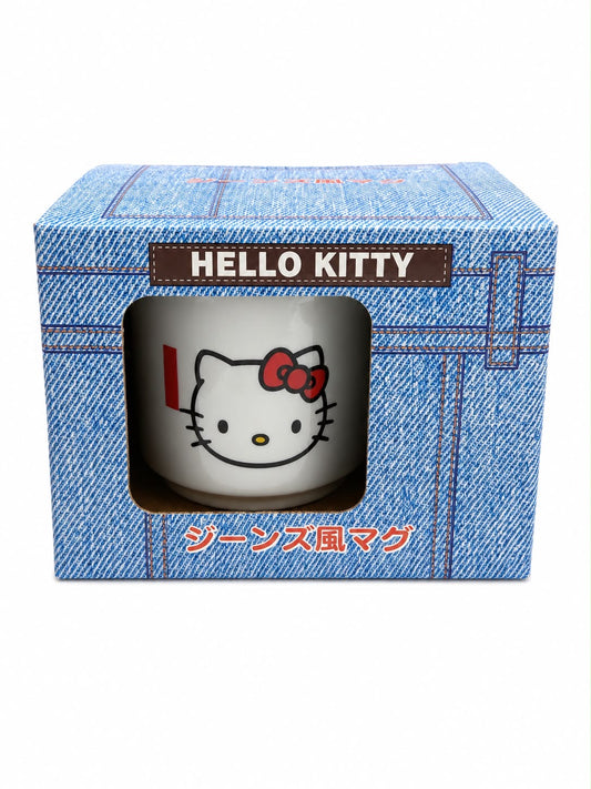 Sega Hello Kitty Denim Vintage 2001 Japanese Sanrio Ceramic Mug