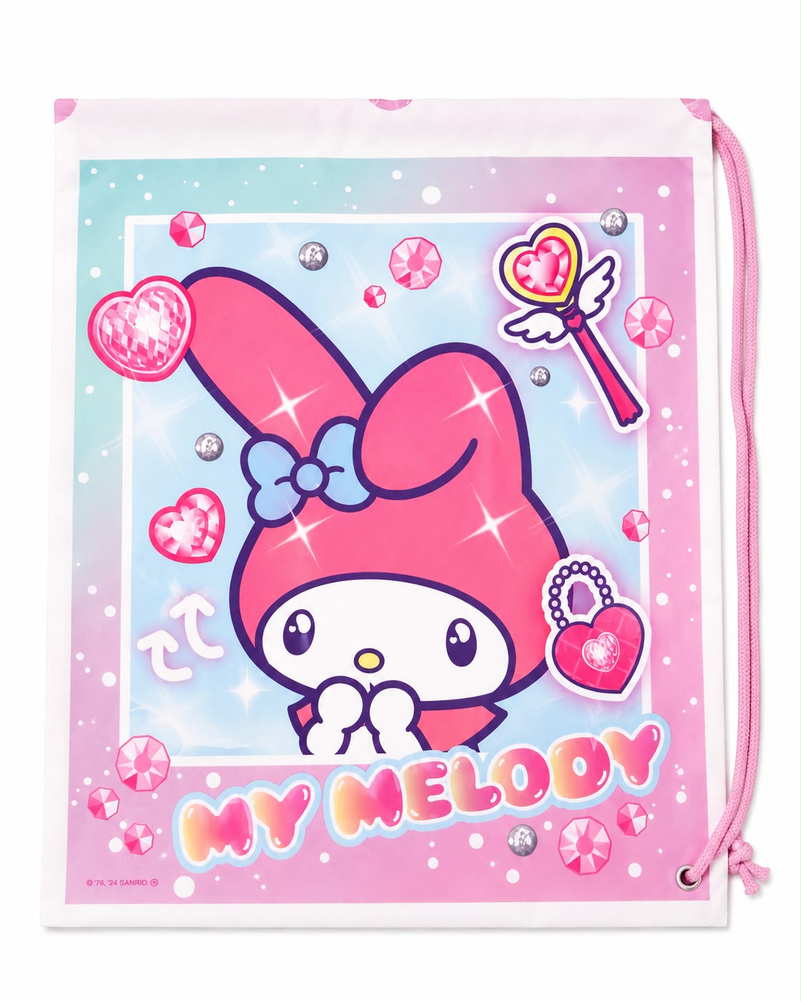Melody Thin Plastic PE Drawstring Bag Japanese Sanrio