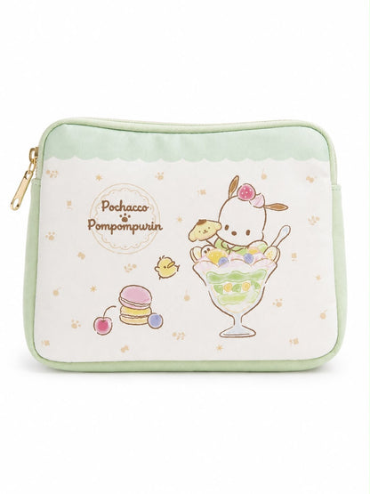 Pochacco x PomPomPurin Mint Fabric Japanese Sanrio Storage Pouch