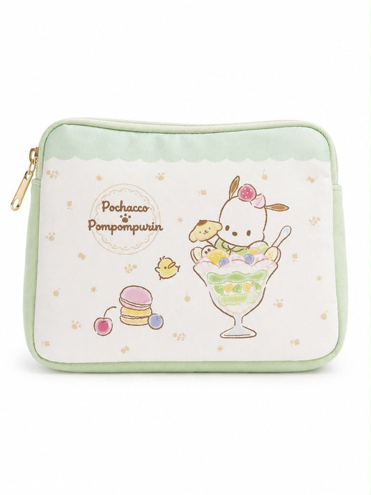 Pochacco x PomPomPurin Mint Fabric Japanese Sanrio Storage Pouch