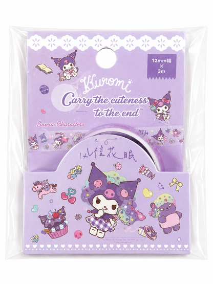 Kuromi 3m Mini Sanrio Washi Tape Roll