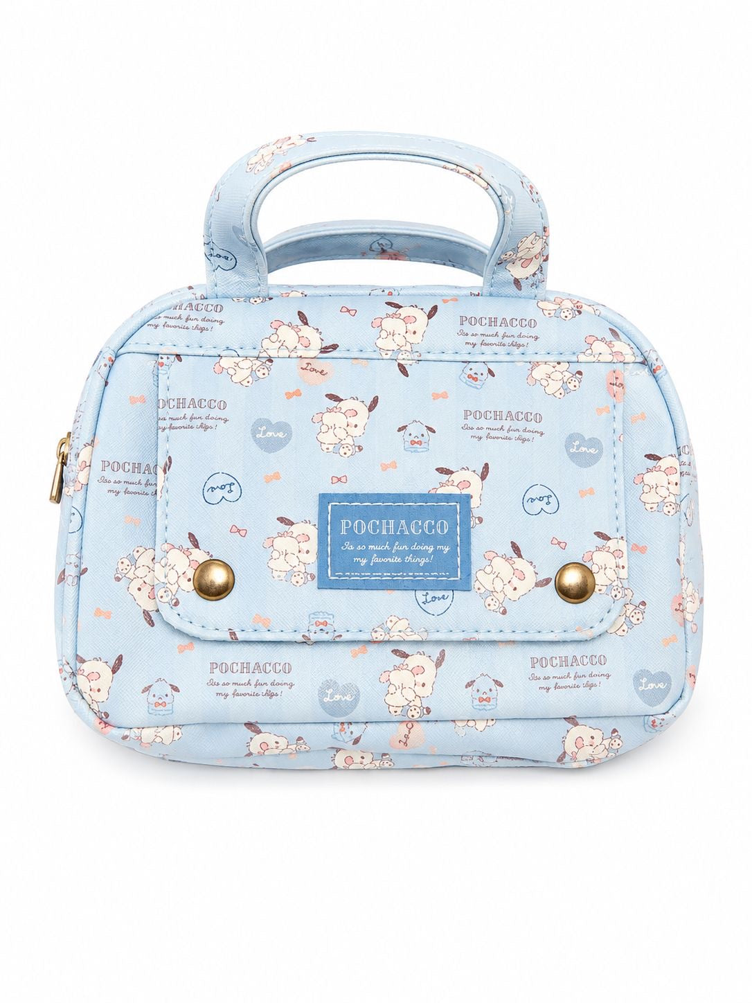 Pochacco Leatherette Japanese Sanrio Multi Storage Pouch Bag