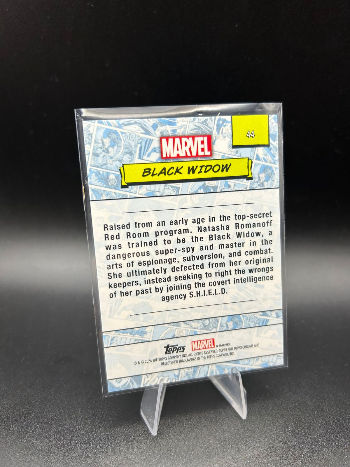2024 Topps Chrome Marvel Black Widow Sapphire Base