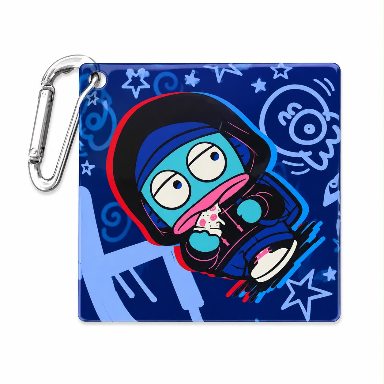 Hangyodon Square PVC Button Pouch Japanese Sanrio Keychain