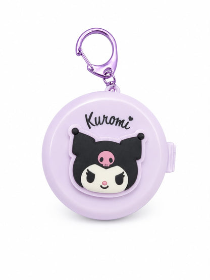 Kuromi Folding Compact Hairbrush Japanese Sanrio Keychain