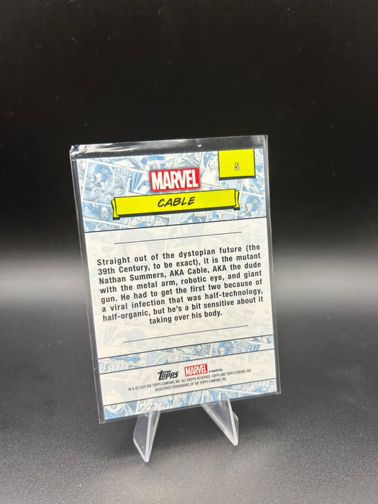 2024 Topps Chrome Marvel Cable Sapphire Base