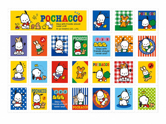 Pochacco Stamps Sticker Sheet Japanese Sanrio