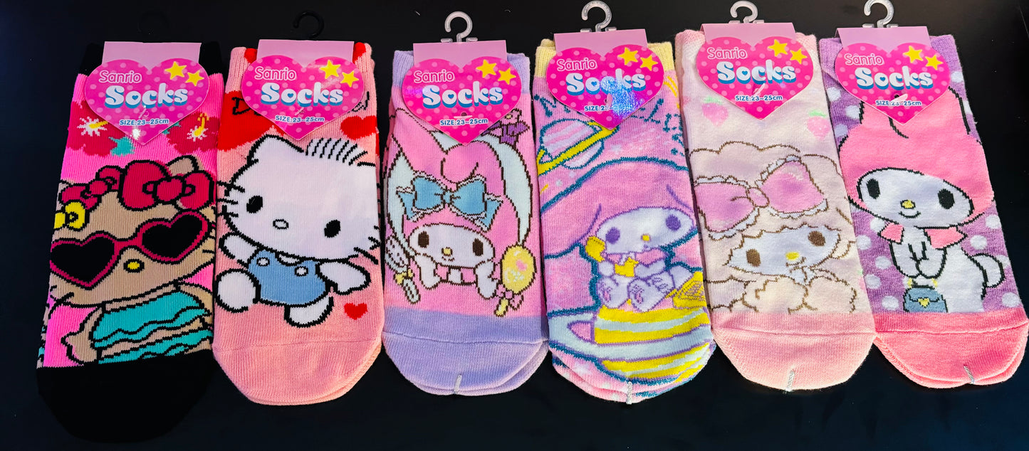 Sanrio Character Ankle Socks - Adult Size - 23-25cm
