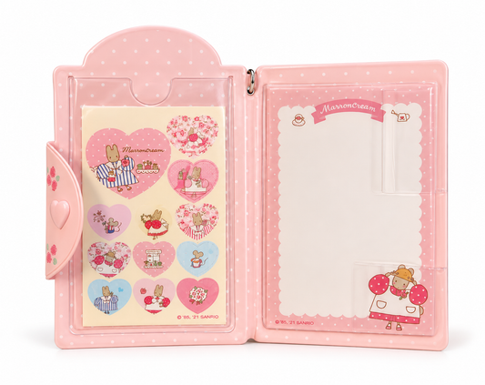 Marron Cream Japanese Sanrio Cardholder & Stickers
