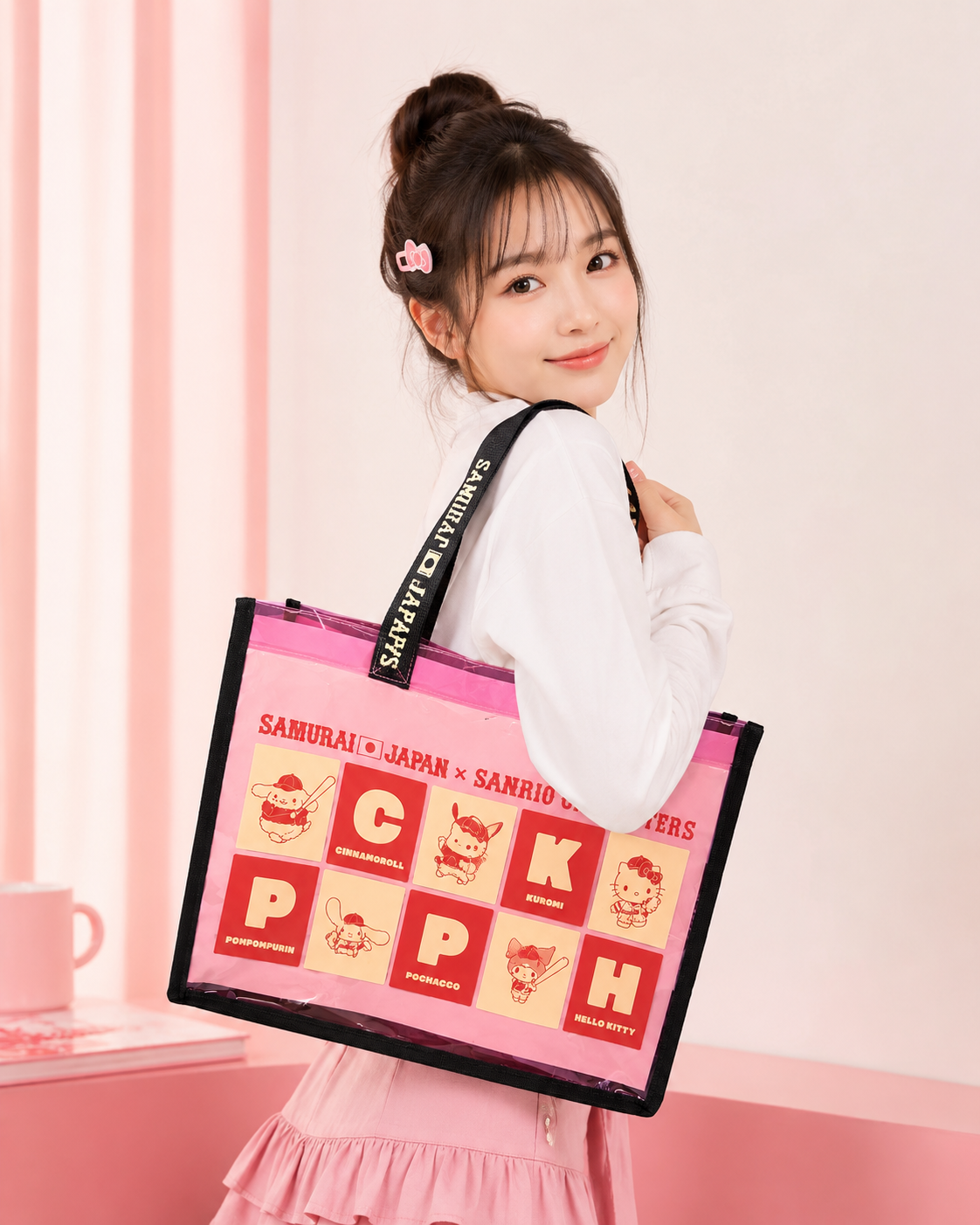 Samurai Japan Clear PVC Shoulder Bag Japanese Sanrio