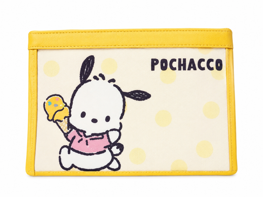 Pochacco A5 Yellow Zip Pouch Japanese Sanrio