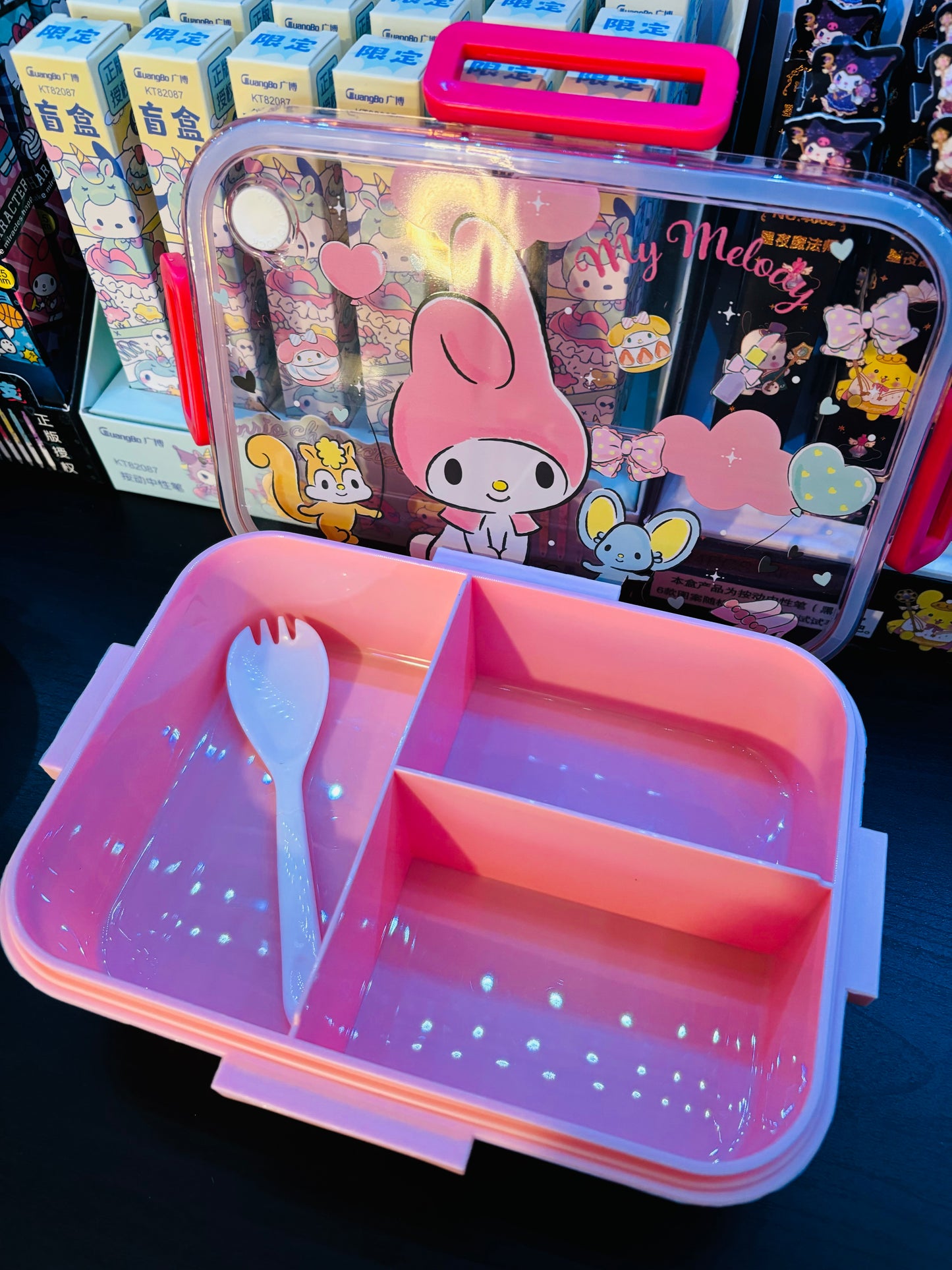 School Character Sectional Lunchbox & Spork