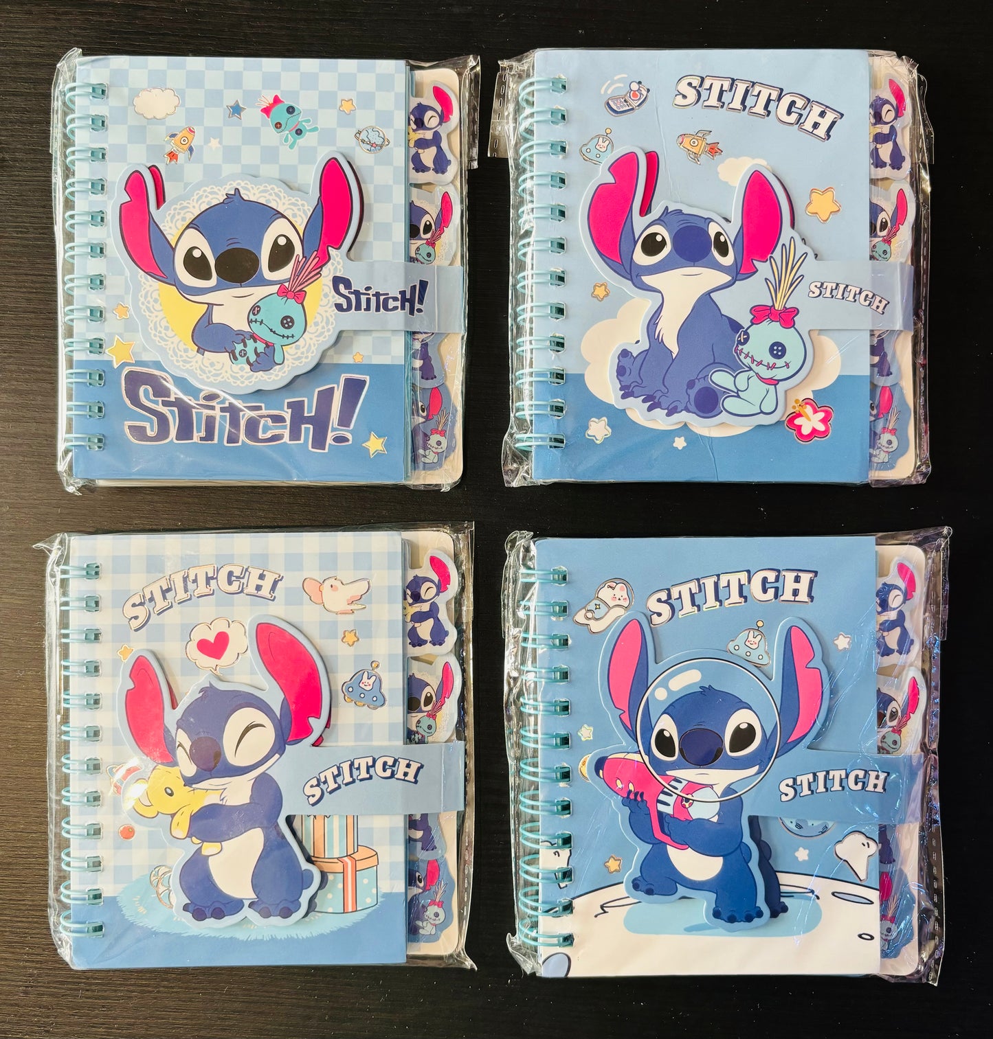 Small Lined Pocket Notebook - Spiral Bind - Cute Characters