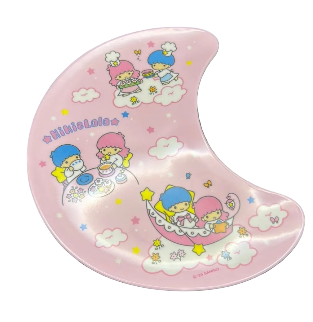 Twin Stars Pink Moon Melamine Japanese Sanrio Plate