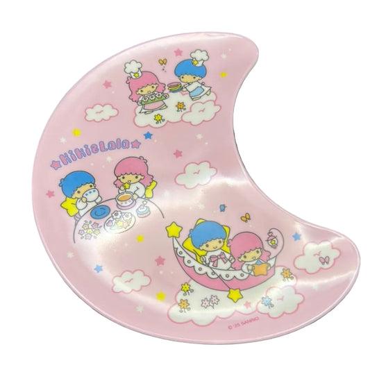 Twin Stars Pink Moon Melamine Japanese Sanrio Plate